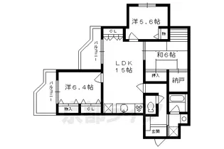 Gran Pino伏見桃山【1109号室】の間取り