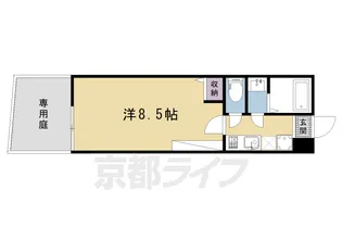 フラッティ谷口園町【1階】の間取り