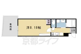 フラッティ谷口園町【1階】の間取り