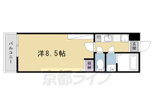 フラッティ谷口園町【3階】の間取り
