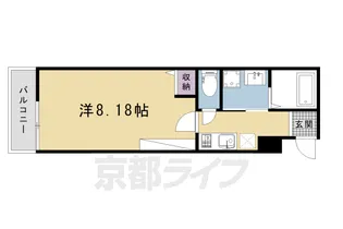 フラッティ谷口園町【3階】の間取り