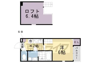 ラネージュテラス【202号室】の間取り