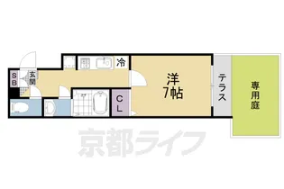 ヴィラ四条大宮【1階】の間取り