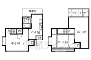 エクシードカミリア【ウエスト号室】の間取り