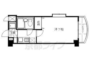 パラドール伏見【710号室】の間取り