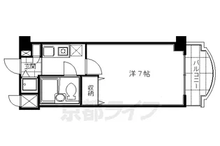 パラドール伏見【4階】の間取り