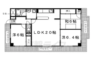 ラポート折坂【501号室】の間取り