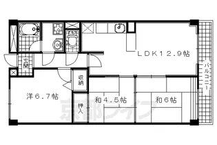 プレスティージ黄檗【408号室】の間取り