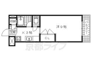 京都府宇治市木幡【マンション】の間取り