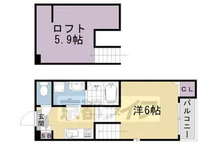 プランドールS花園寺ノ前町【103号室】の間取り