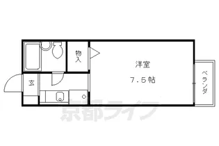 プレジールタケロク【106号室】の間取り