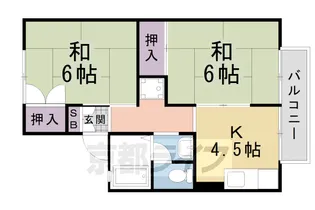 バンドール桃山【107号室】の間取り