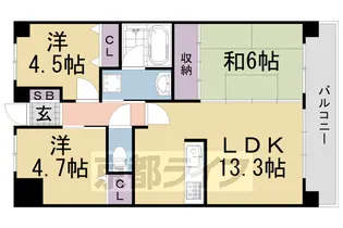 エルポート桃山【308号室】の間取り