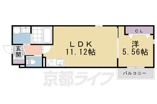 KTIレジデンス淀【1階】の間取り