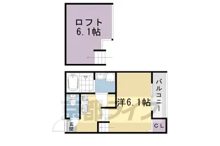 ベスティア太秦【102号室】の間取り