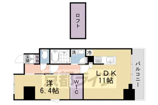 THE RESIDENCE 文化庁前【502号室】の間取り