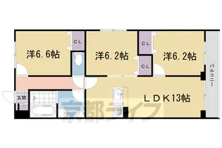 グリーンサム大久保Ⅱ【101号室】の間取り