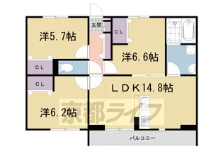 グリーンサム大久保Ⅱ【104号室】の間取り