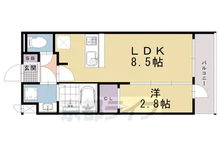 ファステート京都東福寺パラベル【2階】の間取り