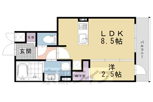 ファステート京都東福寺パラベル【3階】の間取り