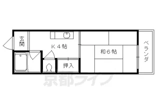 京栄マンション【406号室】の間取り