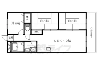 ラ・ヨード24【405号室】の間取り