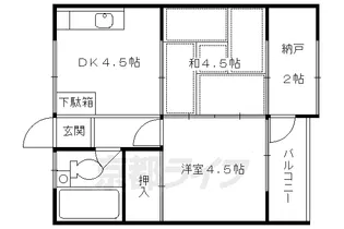 稲荷マンション【102号室】の間取り