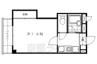 フォーブル深草【104号室】の間取り