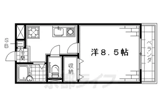 グリーンヒル桃山【302号室】の間取り