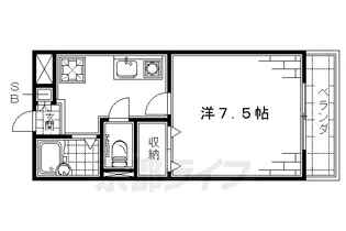 グリーンヒル桃山【206号室】の間取り