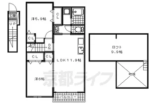 ロマニーヒロノⅡ【2階】の間取り