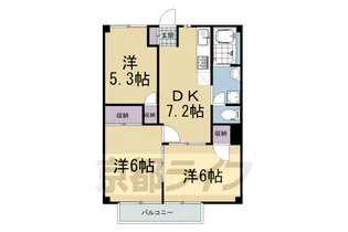 カーム西村【2階】の間取り