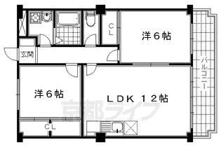 ミローズコート【407号室】の間取り