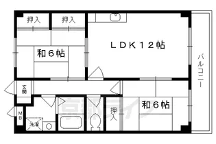 2LDKの間取り画像