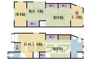 京都府京都市右京区山ノ内宮脇町【一戸建】の間取り
