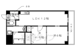 ヒルズシンメイ【6階】の間取り