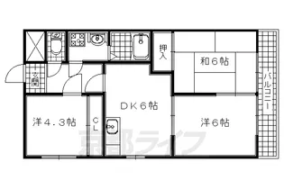 ヒルズシンメイ【306号室】の間取り
