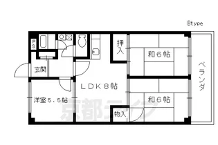 エクセル丹波橋【2階】の間取り
