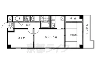 レジデンス鳥羽【7階】の間取り