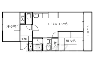 2LDKの間取り画像