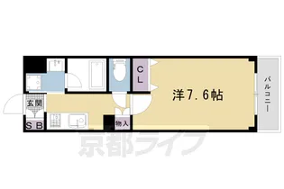 京都府京都市北区北野下白梅町【マンション】の間取り