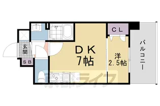 ソルテラス京都勧進橋PARKSIDE【2階】の間取り