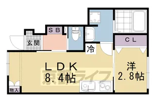 CLASSO SECONDO伏見稲荷【1階】の間取り