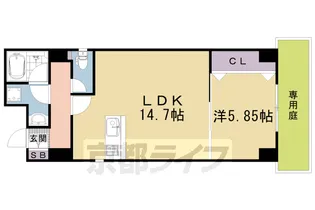 キンブリッジ壬生西院駅前【1階】の間取り
