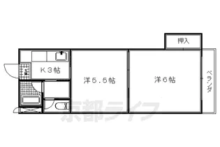 アーバンヒル桃山【4C号室】の間取り