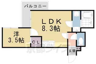 山科HATCH京都薬大前【2階】の間取り