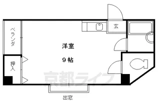 バドワール墨染【201号室】の間取り