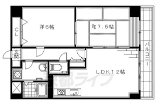シェルベージュ城南【4階】の間取り