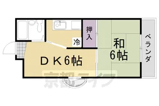 京都府京都市西京区御陵溝浦町【マンション】の間取り