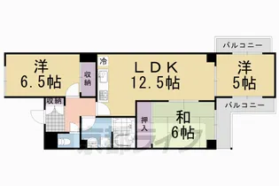 ヴェルデ洛西【302号室】の間取り